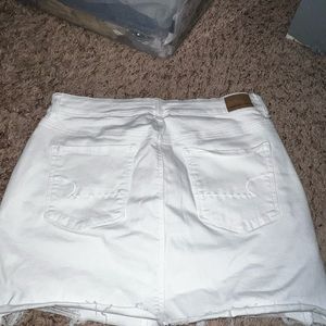 White jean skirt